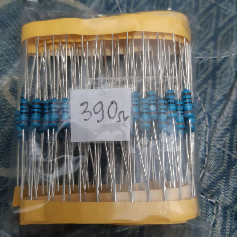 Resistor 390 ohm 1/2W 1% metal film taiwan 100biji