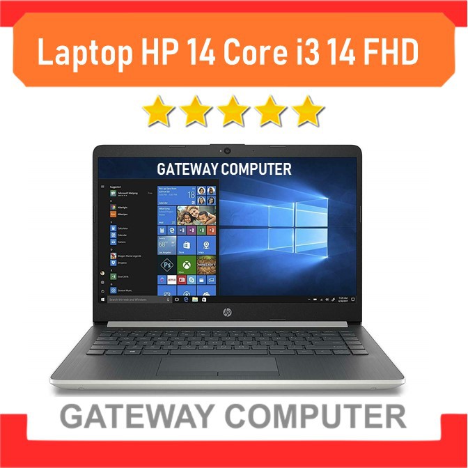 Laptop HP 14 DF0023 Core i3-8130 RAM 4GB SSD 128GB 14 FHD