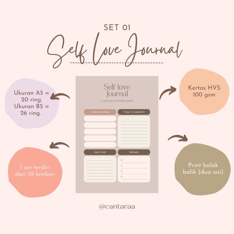 

Self Love journal binder set | personal growth journal | Vision board | Self Improvement