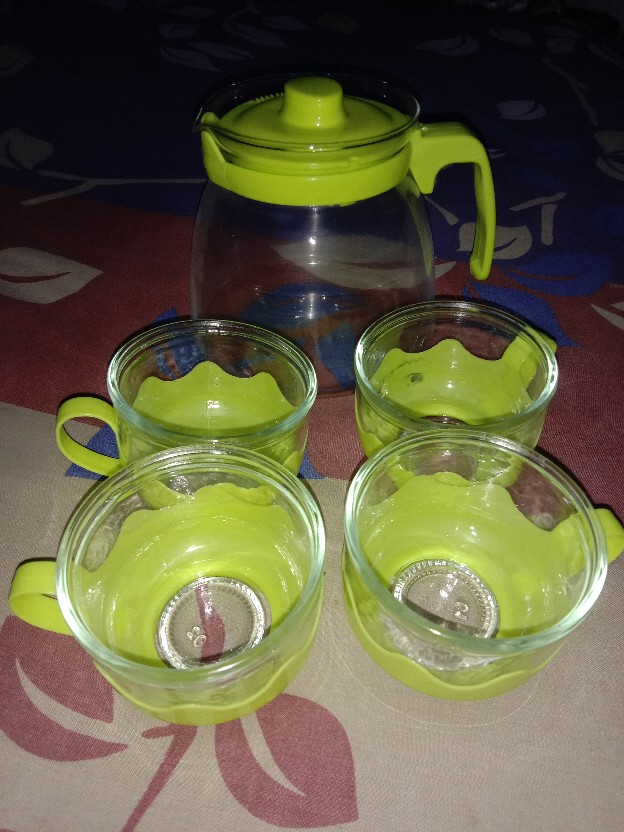Tea Pot Set 5 In 1 / Teko Dan Gelas Kaca Set  / Teko Teh Set 5 In 1