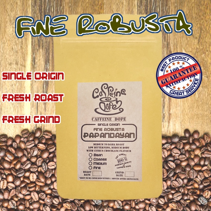 

Kopi Robusta Garut Papandayan 100 Gr -Fine Robusta- Bean/Biji & Ground/Bubuk