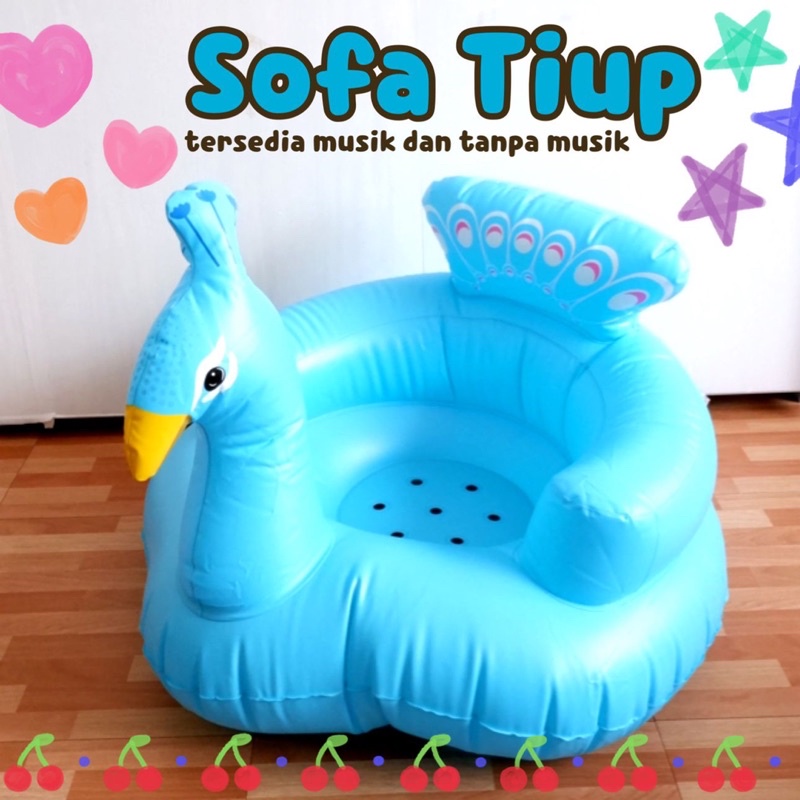 SOFA TIUP BAYI KURSI BALON BAYI BELAJAR DUDUK KARAKTER BEBEK FLAMINGO