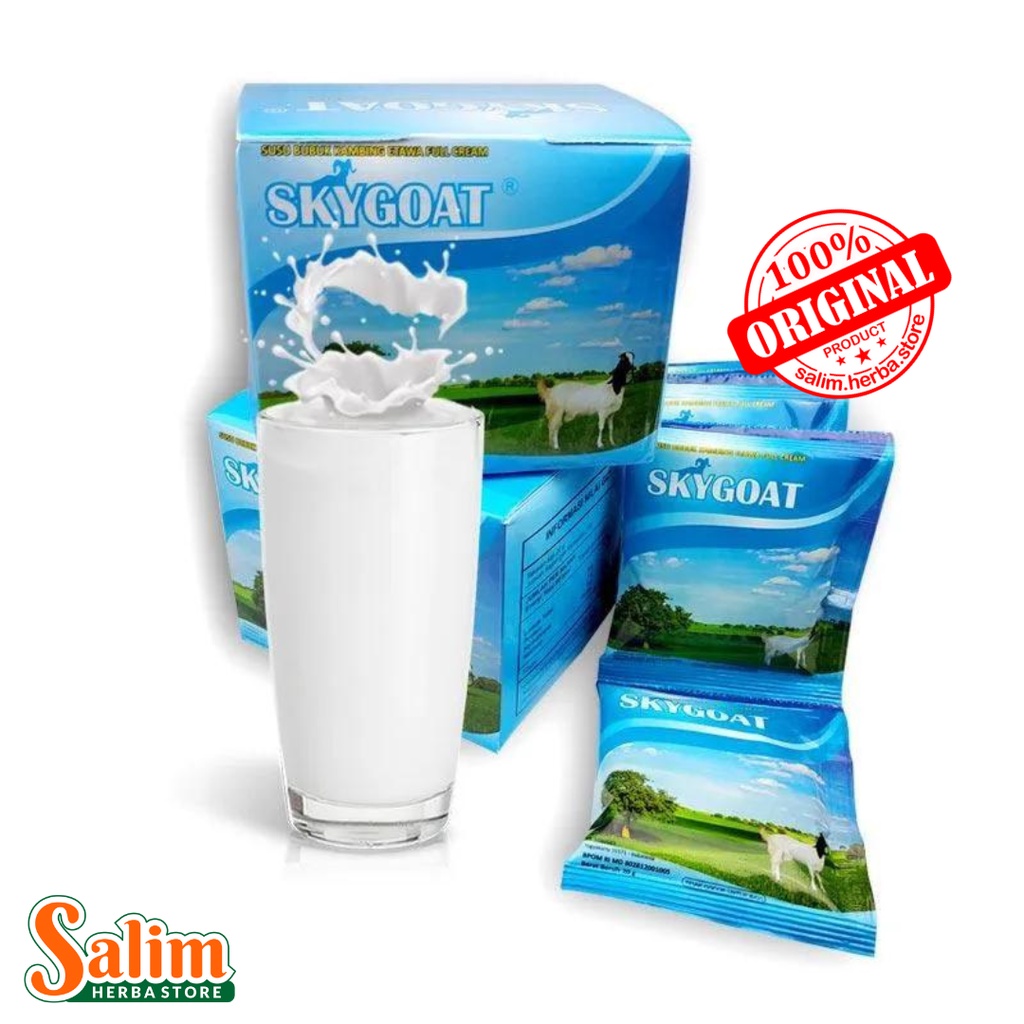 

SKYGOAT SUSU KAMBING ETAWA Original Isi 10 Sachet Menjaga Kesehatan Tulang Belakang AMPUH