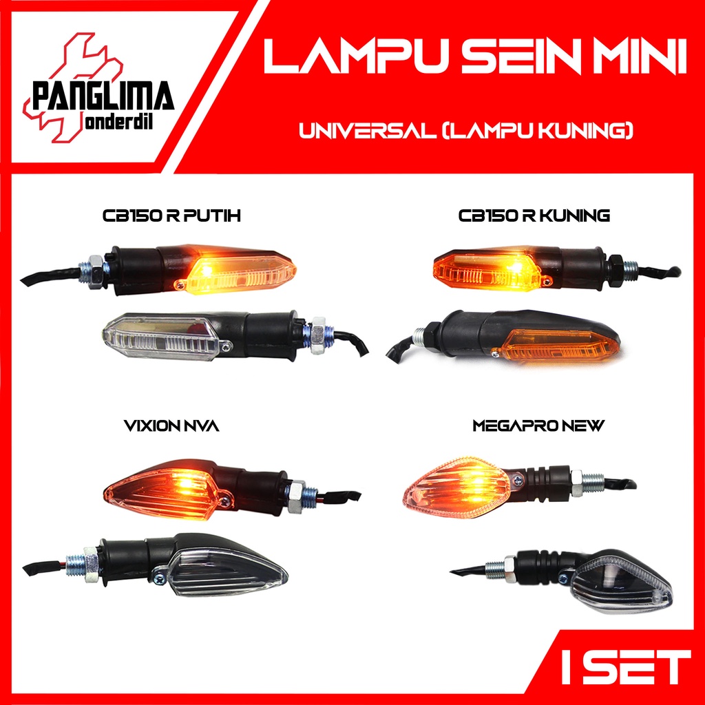 Lampu Sein Mini Universal Vario 150-125-160 LED &amp; Aerox &amp; CB 150R &amp; Mega Pro New Mono-Verza &amp; ADV Motor Sen-Riting-Sign