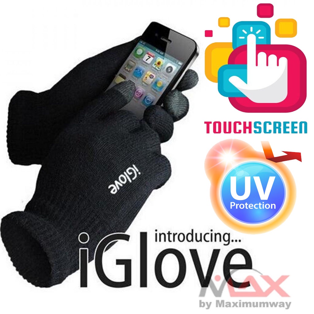 iGlove Sarung Tangan Motor Bisa Touch Screen HP Anti tangan gosong sinar matahari terik siang UV Untuk Smartphones handphone 100% Cotton Nyaman Sejuk Tidak Panas LJCUIYAO Unisex Touched Screen Letter Gloves Colorful Mobile Phone Men Women