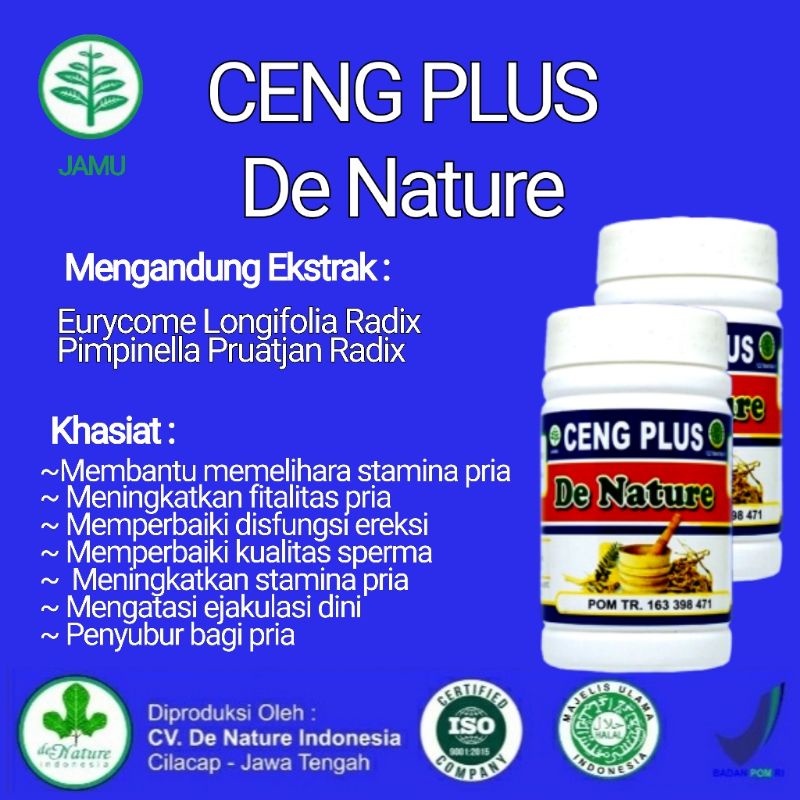 [ COD ] MEMELIHARA STAMINA PRIA CENG PLUS HERBAL DE NATURE