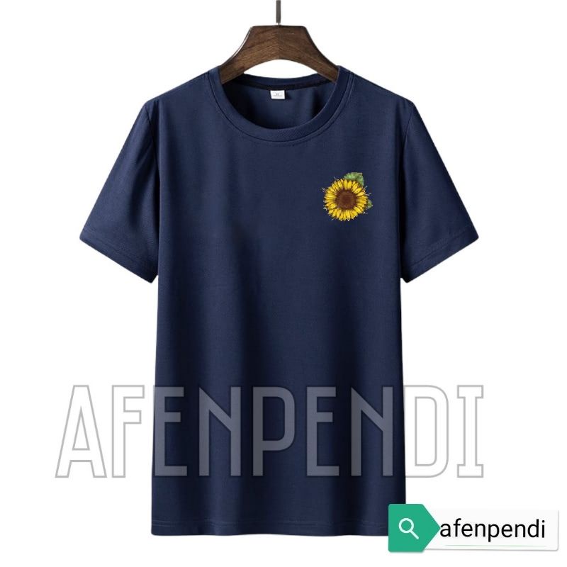 BAJU KAOS PRIA UKURAN S M L XL XXL XXXL BUNGA MATAHARI