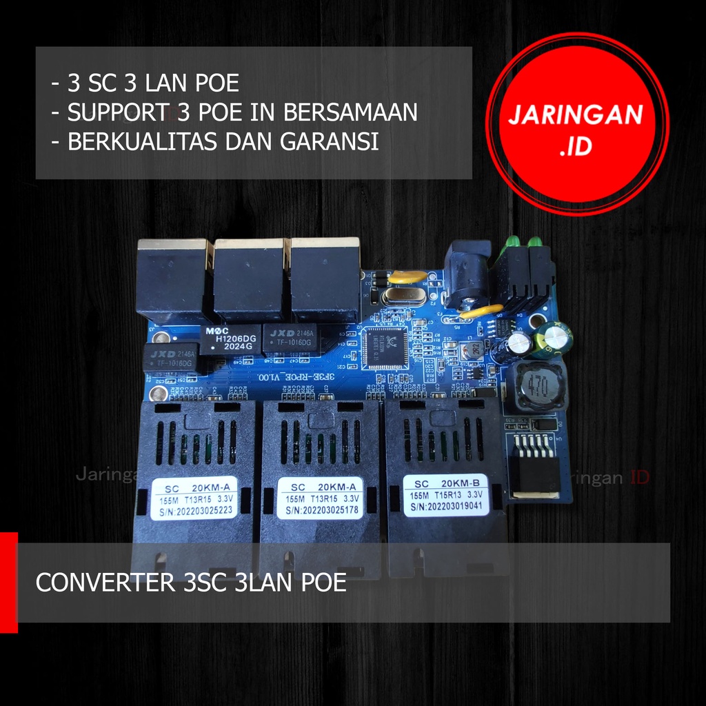 Converter 3SC 3Lan POE Berkualitas