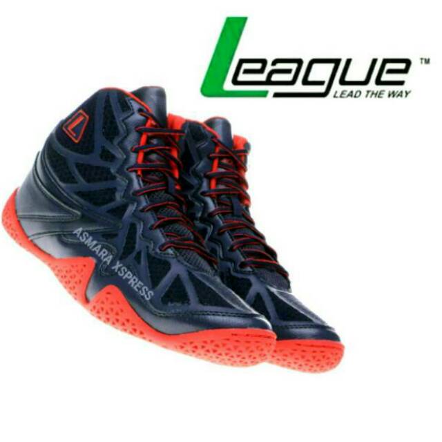 League Original Typhoon LA Sepatu Basket - Nine Iron Flame Scarlet Ant Red