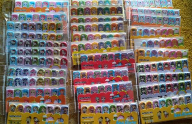 

Isi 120 Lembar Sticky Notes/ Pembatas Buku Karakter Lucu/ Memo dan Sticky Notes Merk Montana