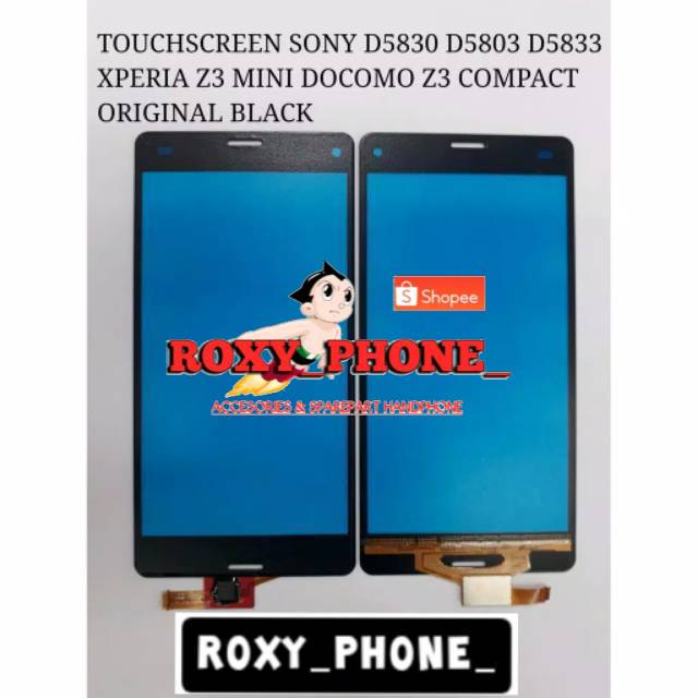 TOUCHSCREEN SONY D5830 D5833 D5803 XPERIA Z3 MINI Z3 MINI DOCOMO Z3 COMPACT ORIGINAL BLACK