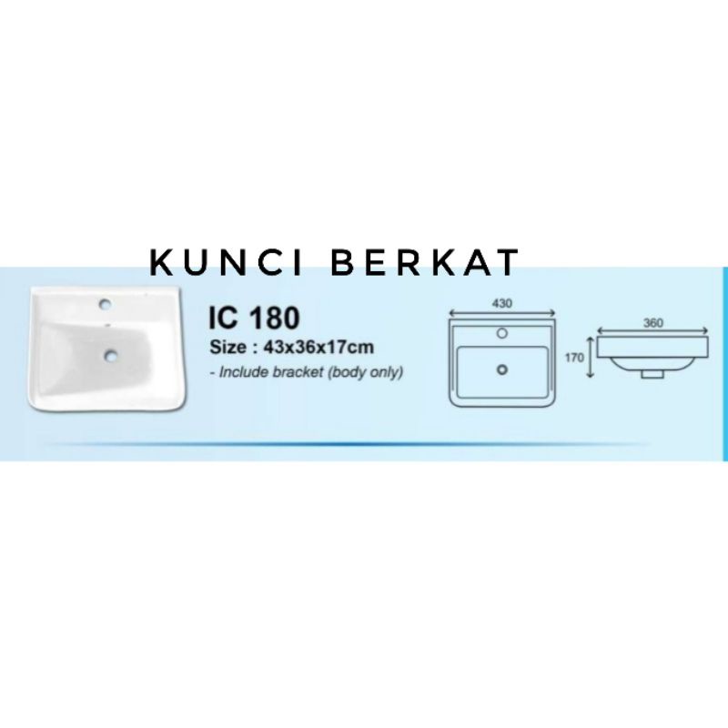 Wastafel/Wastapel/Tempat cuci tangan/Keramik/Body Only