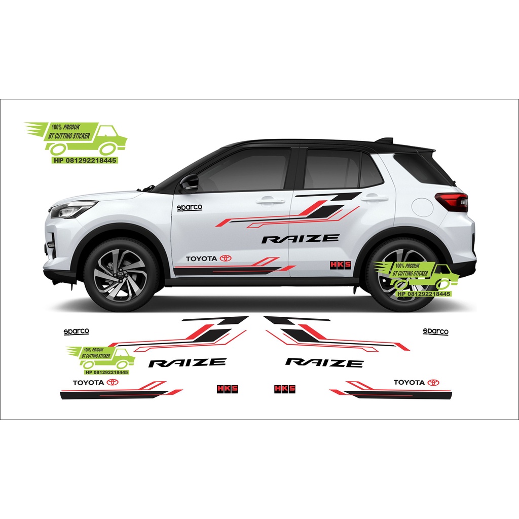 sticker toyota raize stiker mobil raize sticker cutting toyota raize striping mobil raize sticker ra