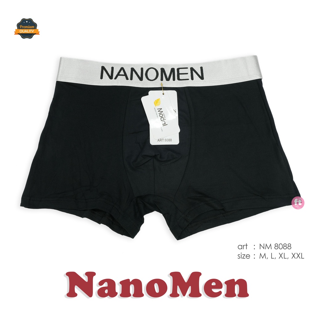 NANOMEN | Celana Dalam Boxer Pria / Celana Dalam Segi4 Pria / art NM 8088