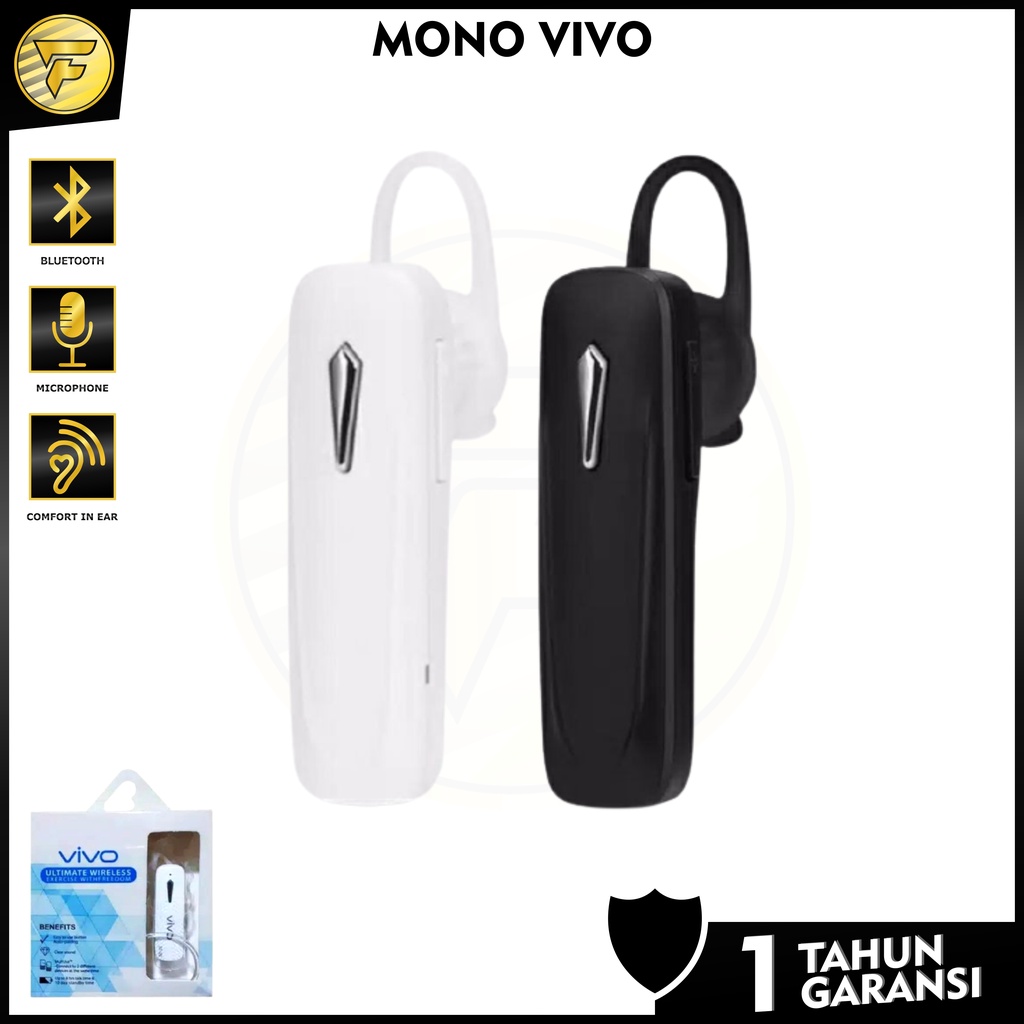 Earphone Bluetooth VIVO wireless Mono1 headset telfon bisnis dengan mic