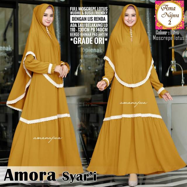 Amora syari gamis muslim by ama najwa