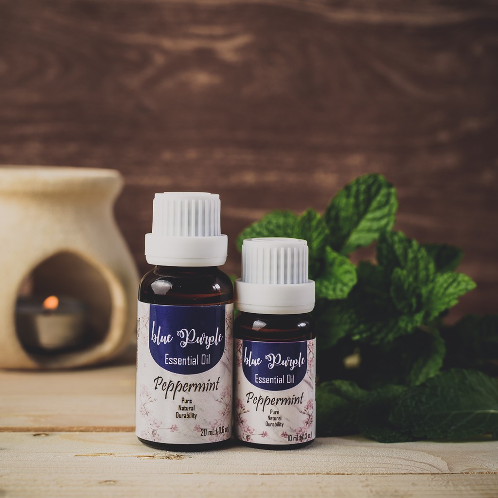 Bluepurple Peppermint Aromatherapy Essential Aromaterapi Pengharum  diffuser burner oil potpuri