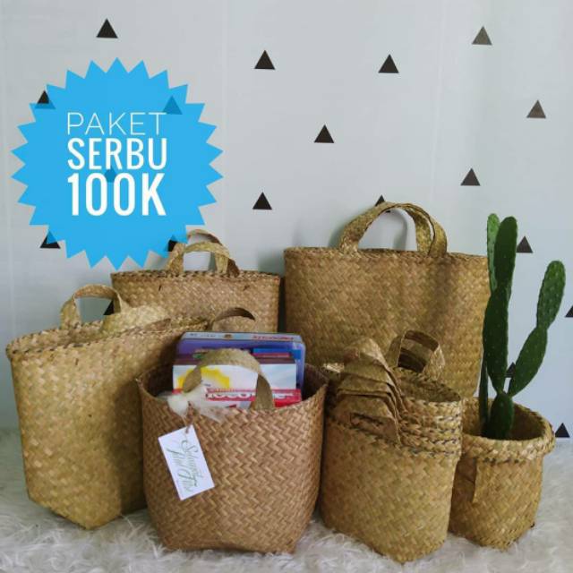 Bakul Purun, Tas anyaman Purun, Hampers Anyam Purun, Cover Pot anyam purun, Keranjang Purun Serbagun
