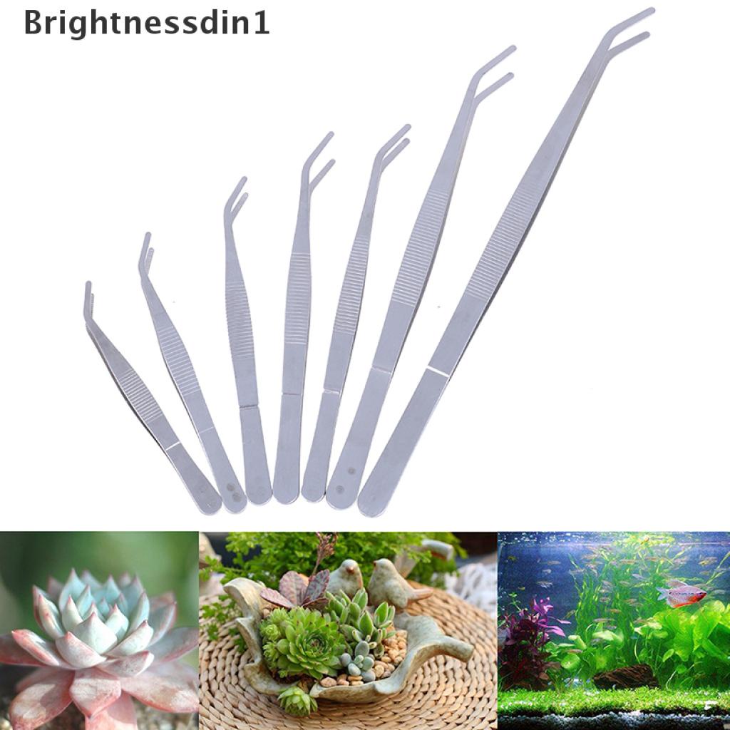 (Brightnessdin1) Pinset Stainless Steel Untuk Reparasi Akuarium