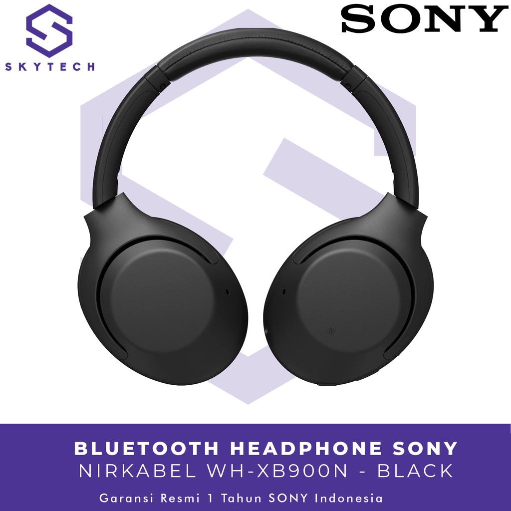 HEADSET BLUETOOTH SONY WH XB900N BLACK ORIGINAL GARANSI RESMI