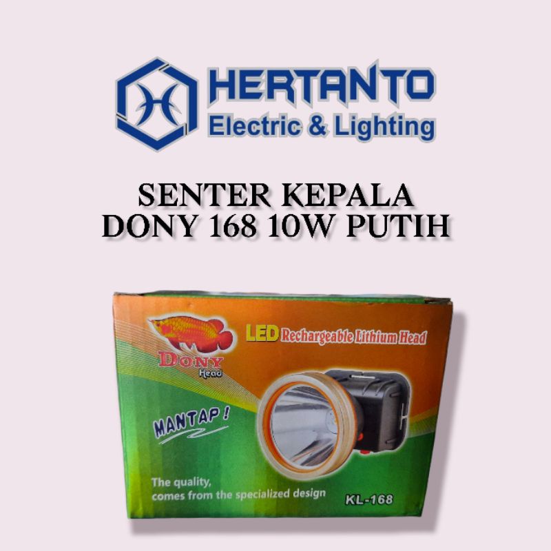 SENTER DONY|| SENTER KEPALA DONY 168 10W PUTIH