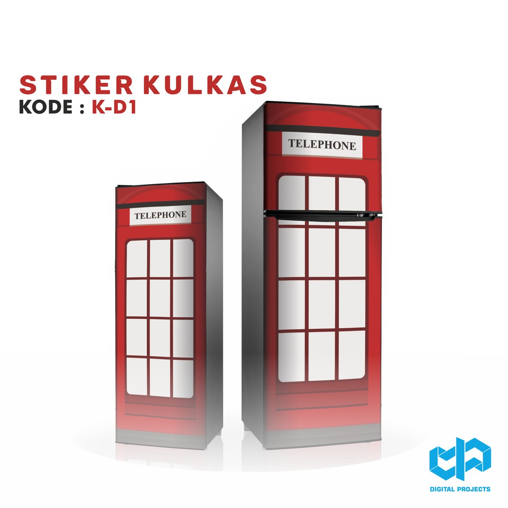  Stiker  Kulkas  1 Pintu dan Stiker  Kulkas  2 Pintu Motif Box 