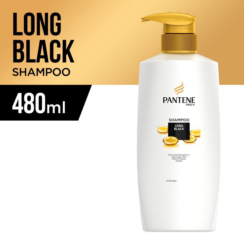 Pantene Shampoo Long Black 480ml P&G
