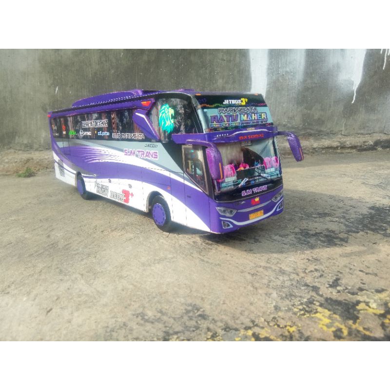 miniatur bus SJM TRANS skala 30