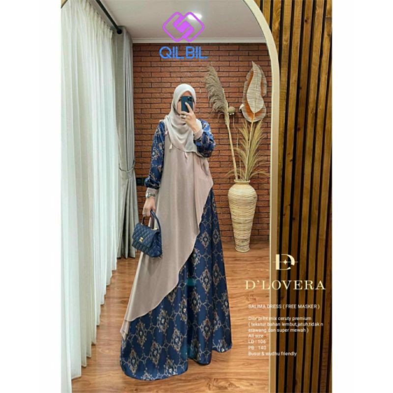 GAMIS QILBIL SALIMA FREE MASKER ORI D'LOVERA