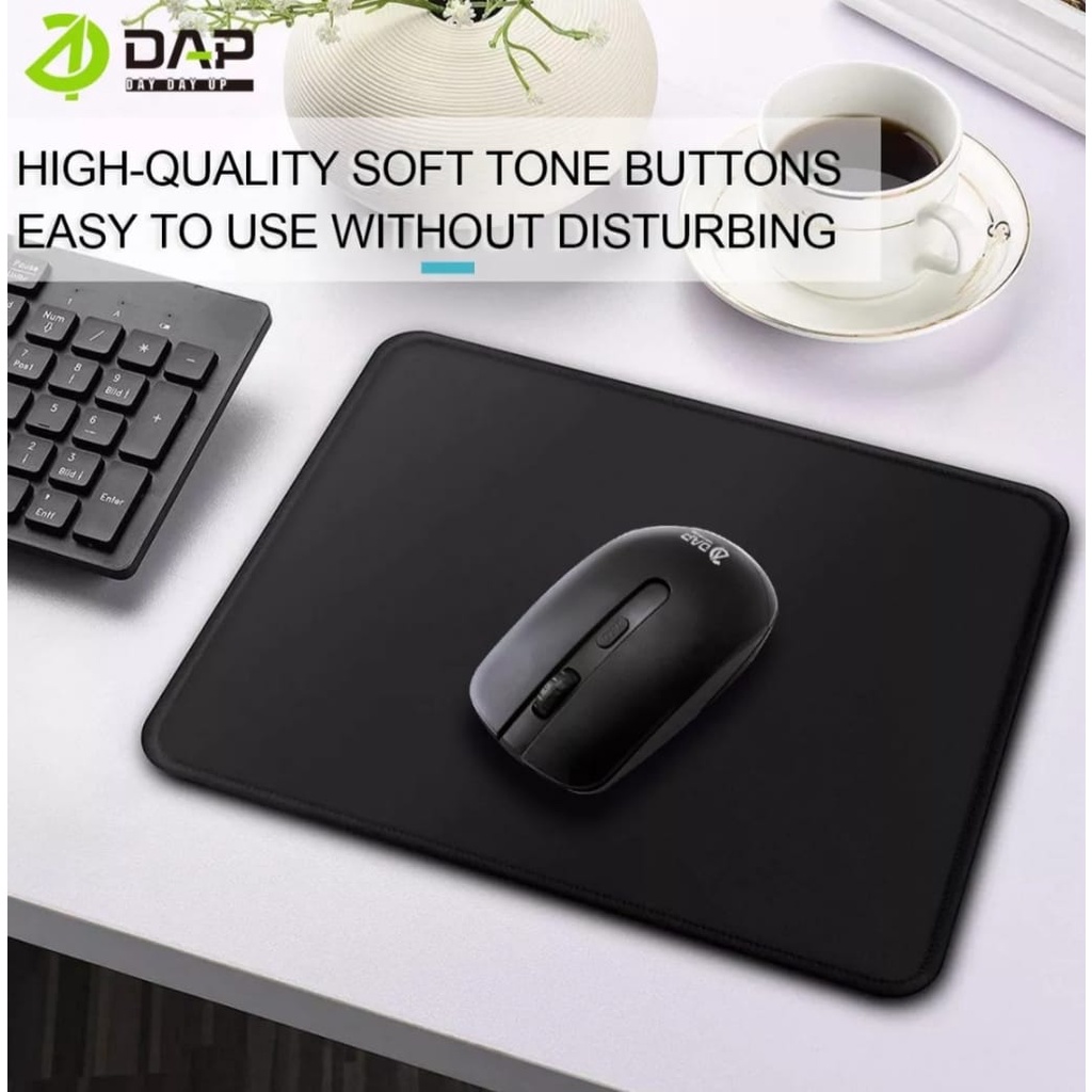 Mouse Bluetooth Wireless DAP W017 2.4GHz Silent Optical Wired 1200DPI Original Free Baterai-Mouse Bluetooth Wireless PC Komputer-Laptop-Windows,Linux.Mac Os Silent