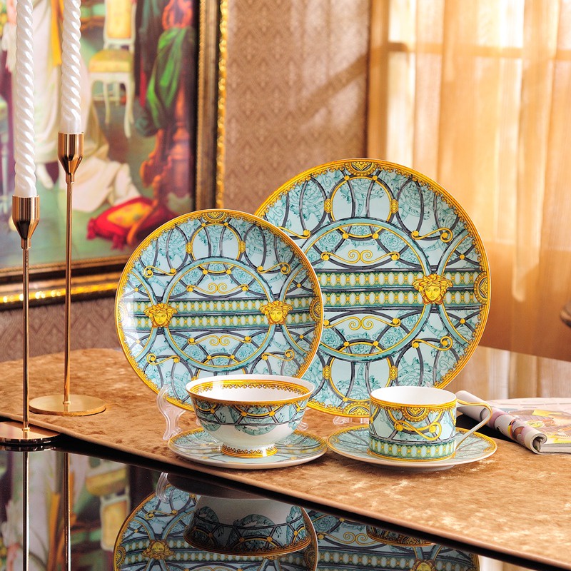 VRS Grand Pink Dining Set Mangkuk Piring Cangkir / Keramik Mewah