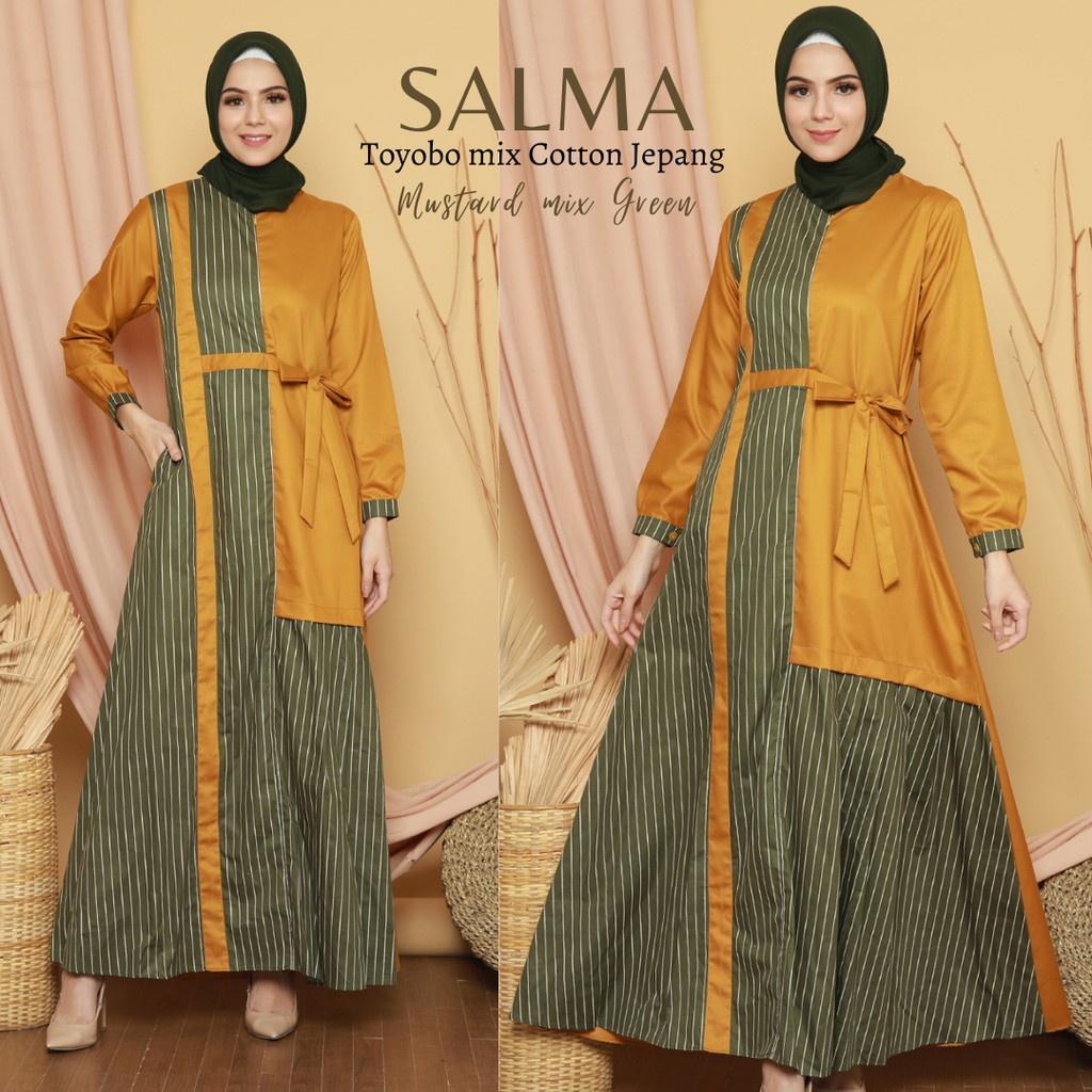 Gamis SALMA Toyobo mix Cotton Jepang