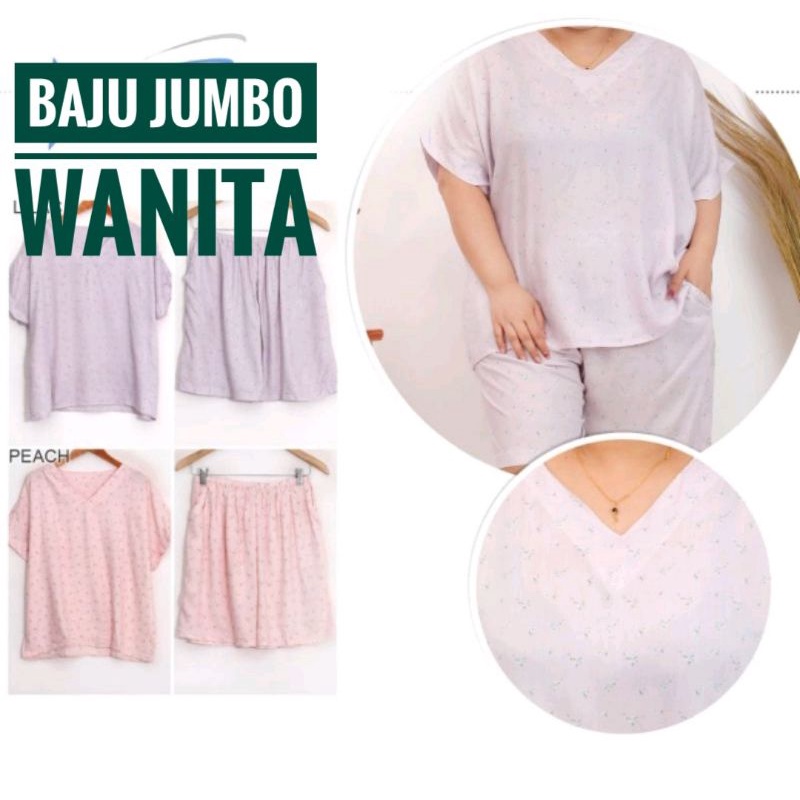 SETELAN BAJU TIDUR JUMBO WANITA BAHAN RAYON
