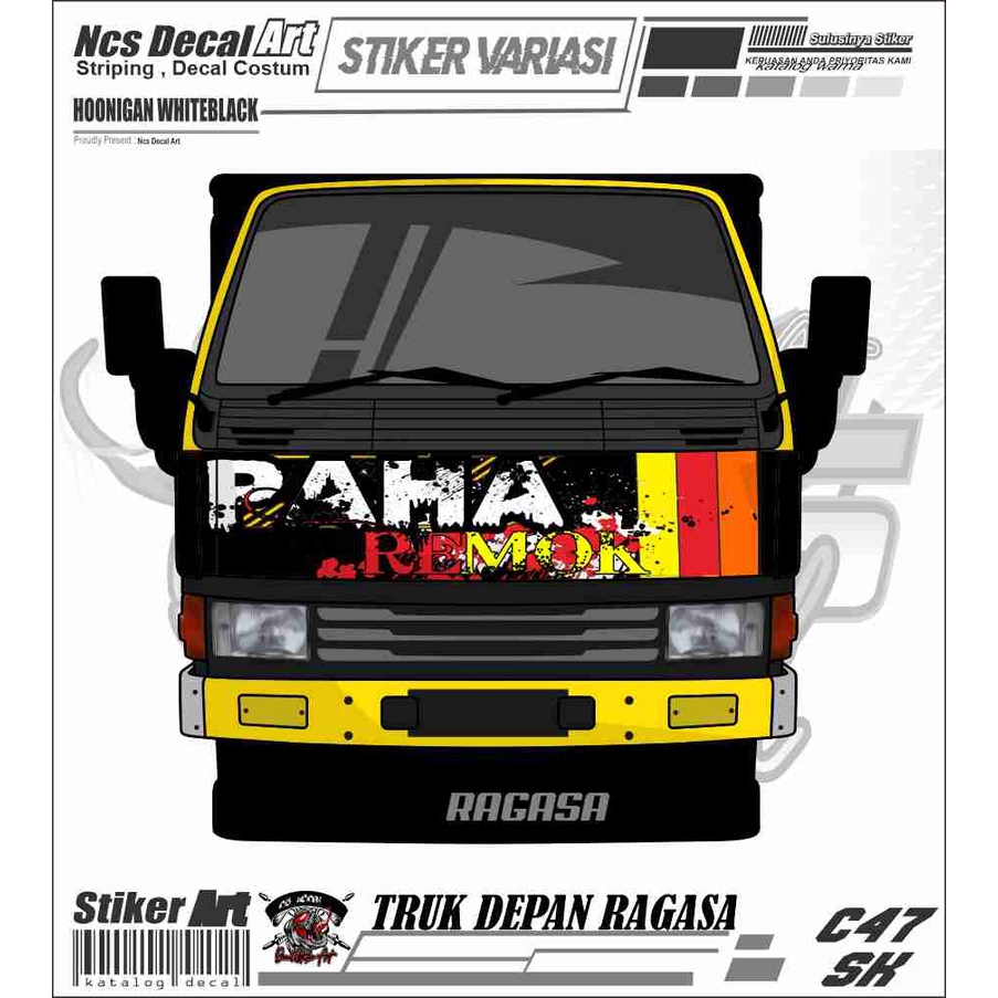 Stiker Depan Truk Sticker Kabin Truk Ragasa Tepak Canter Umplung DLL Sticker Variasi Mobil Truk