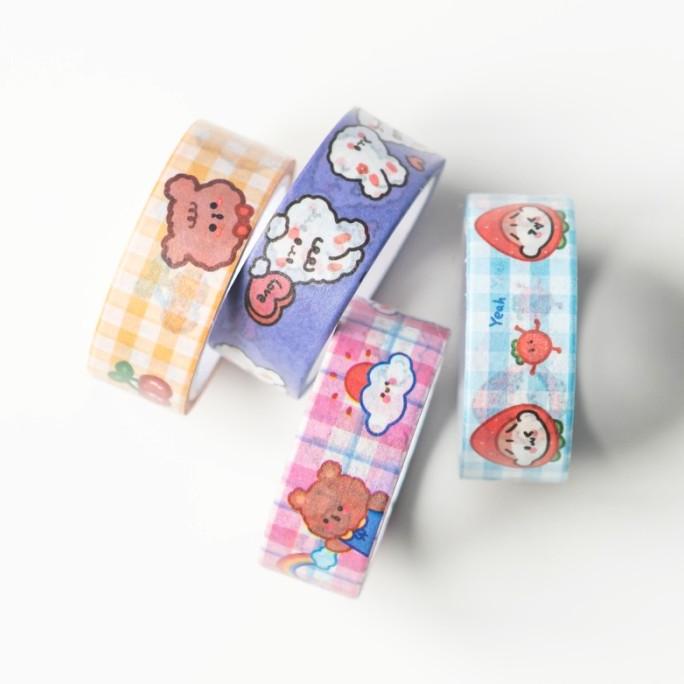 

~^~^~^] Washi Tape Dekorasi Pastel Motif Kartun Lucu kawaii tape 5meter