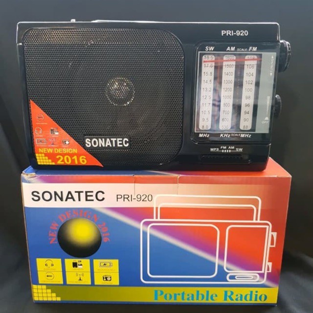Radio Sonatec PRI-920 USB SD Card AM-FM Portable Radio