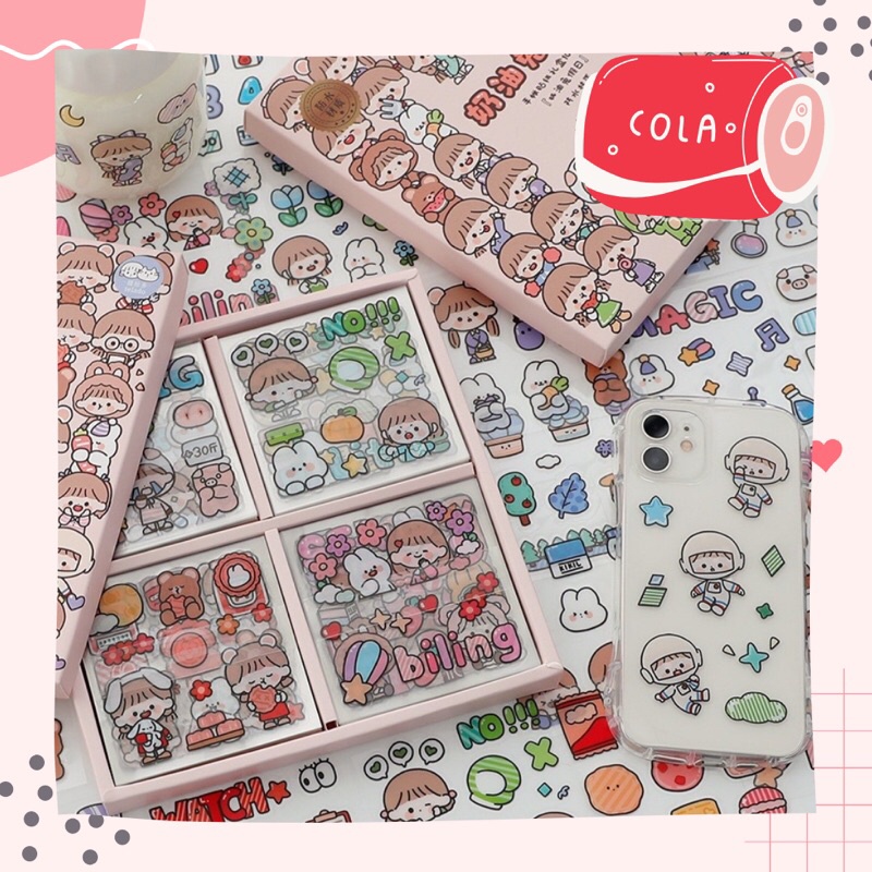 

1pc Deco Sticker Tumblr Cute Girl Stiker Deco Panner DIY Bujo