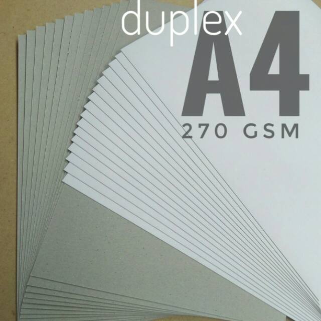 ( 50 Lembar ) Kertas Duplex Duplek 270 Gsm Uk A4 21cm X 29.7cm