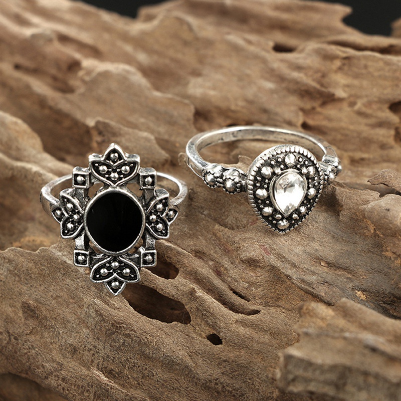 15Pcs Bohemian Punk Metal Geometry Ring Set/Fashion Wedding Party Jewelry Accessories/Hiphop Forefinger Buckle Twist Rings