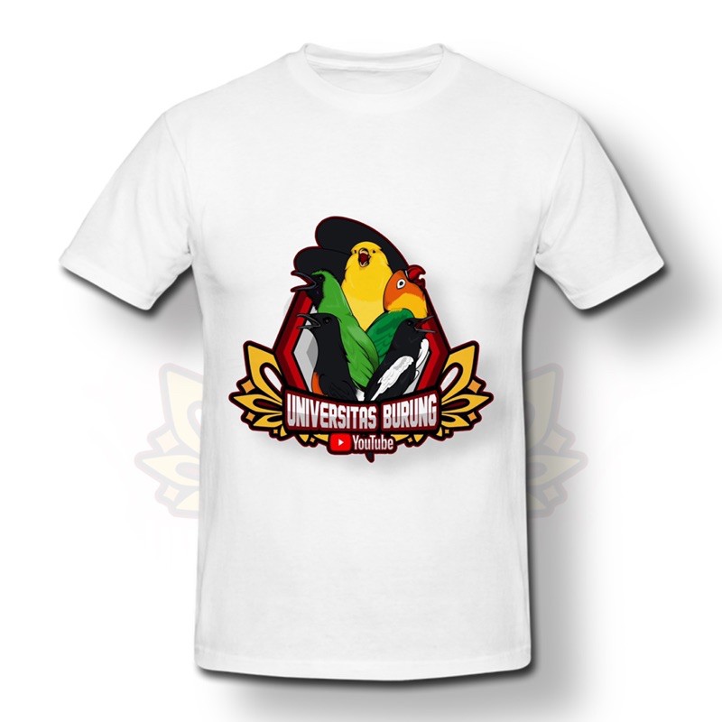 kaos burung by universitas burung original bahan tebal sablon awet