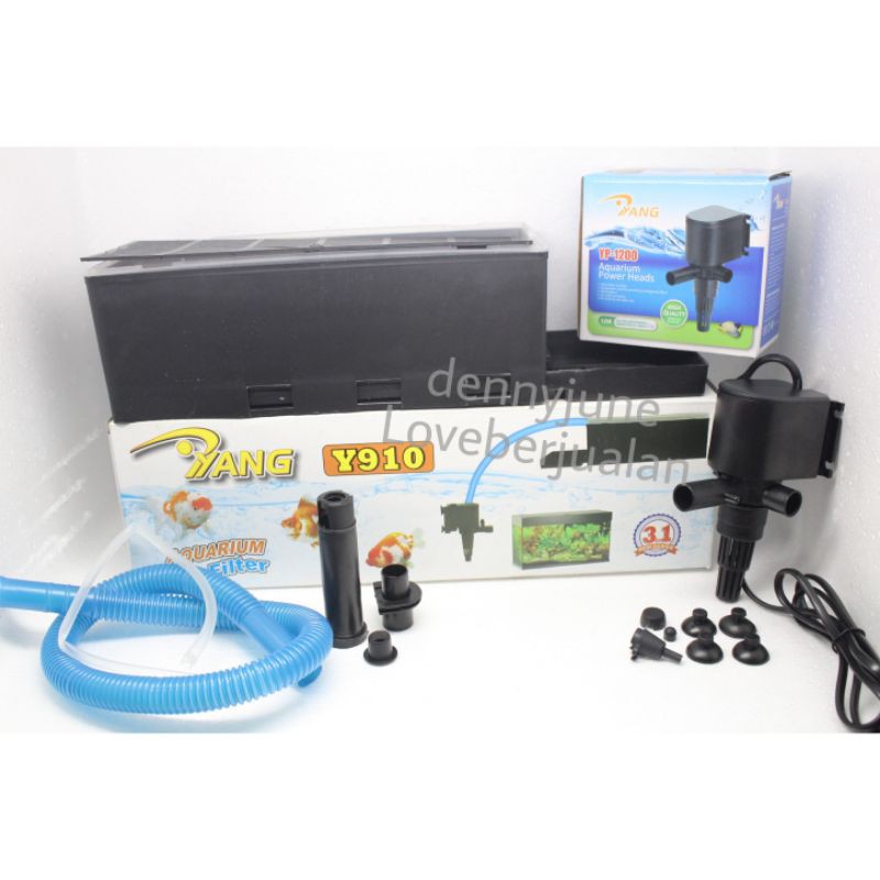 Top Filter Y 910 Kotak Filter Aquarium + Mesin Pompa YP 1200