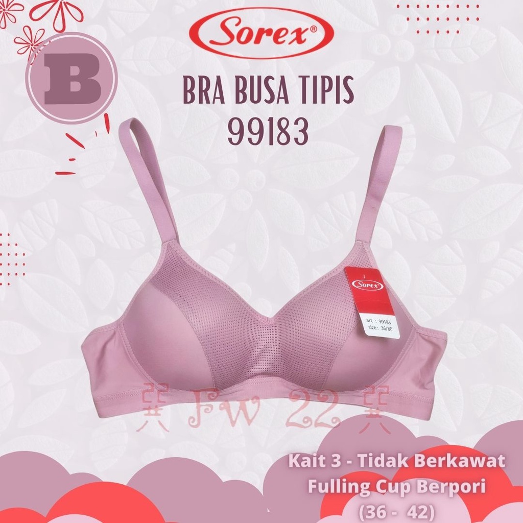 Bra Tanpa Kawat Sorex 99183 Bra Busa Tipis Model Terbaru Berbahan Lembut dan Nyaman