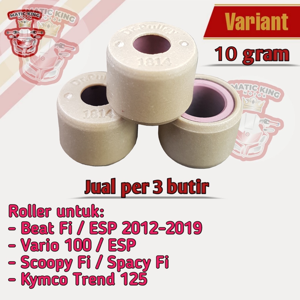 Roller racing Beat Vario Scoopy Spacy 110 Fi ESP Dr pulley tipe 1814 per 3 butir