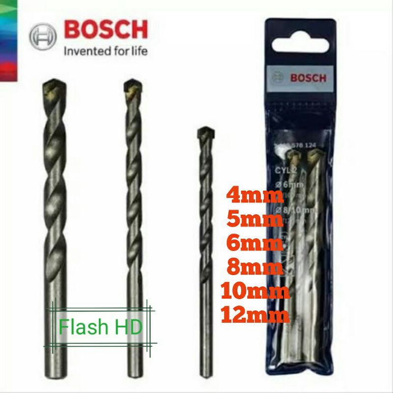 Mata bor beton tembok bosch varian 4mm, 5mm, 6mm, 8mm, 10mm, 12mm1
