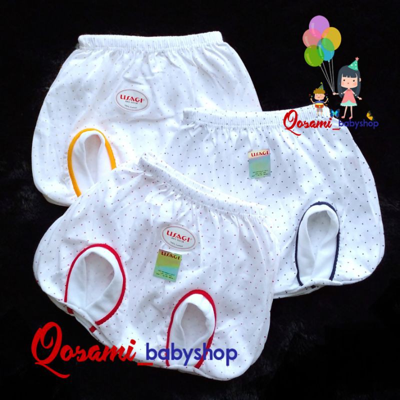 USAGI 3 pcs Celana Pop Bayi Motif Bintik SNI