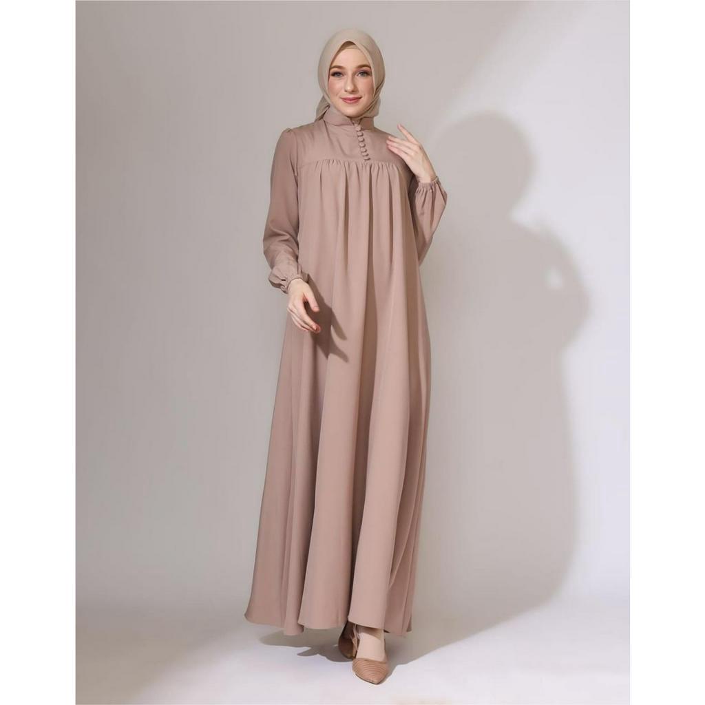 NEW - Azkia Dress - GAMIS POLOS BAHAN TOYOBO | DRESS POLOS MURAH  / Gamis Kondangan BAJU DEWASA MURAH TERBARU 2023