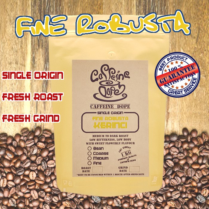 

Kopi Robusta Kerinci 1 Kg -Fine Robusta- Bean/Biji & Ground/Bubuk