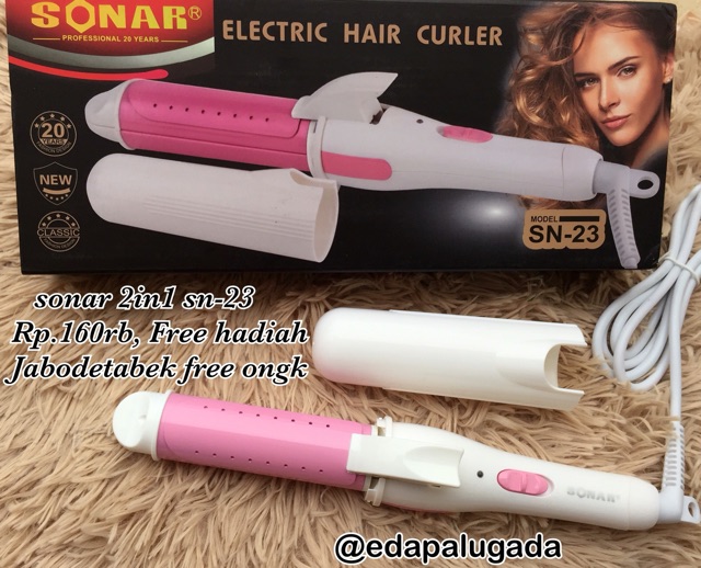 sonar 2in1 electric hair curler sn23, catokan 2in1, catokan murah, catokan curly