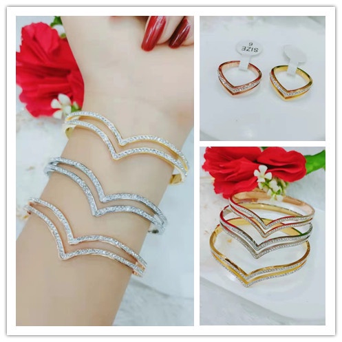 Set Titanium Perhiasan Gelang/cincin Jewellery