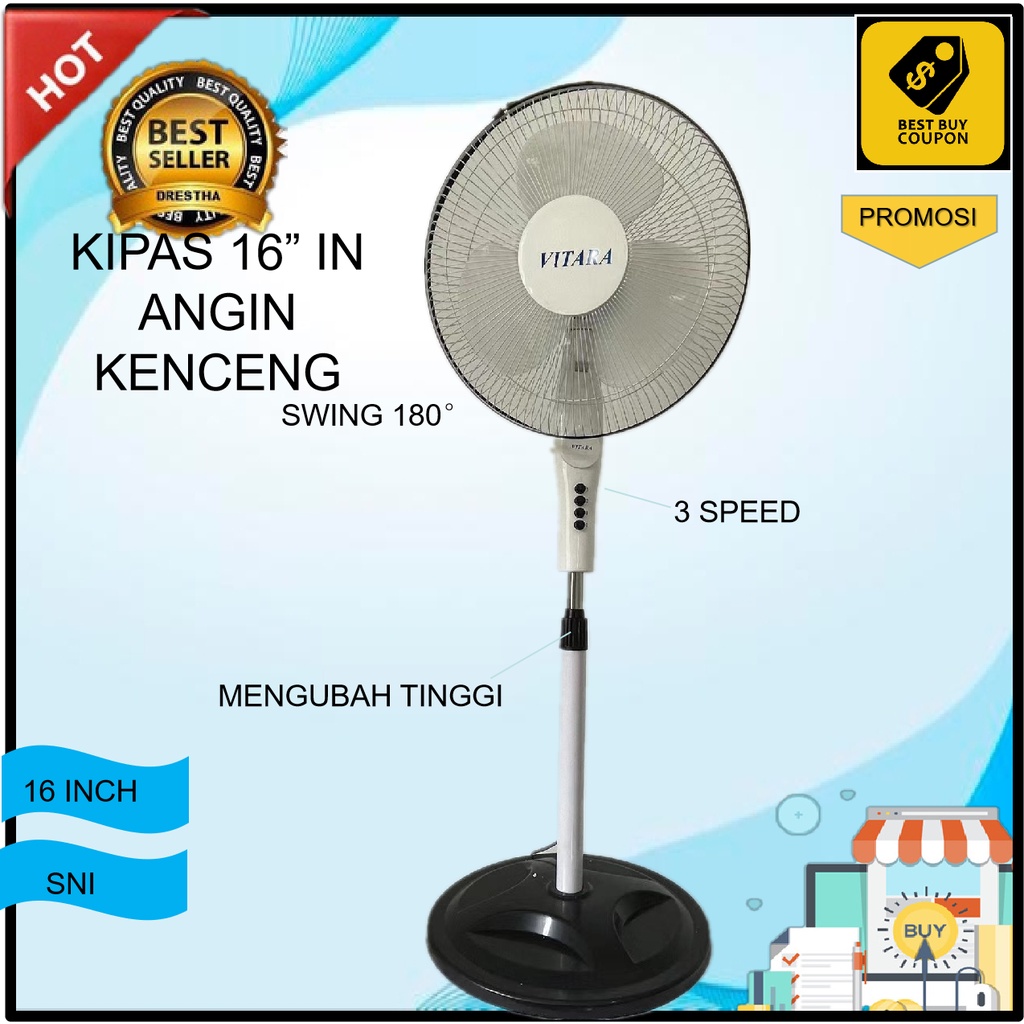 Kipas angin berdiri ( Stand fan ) 16inch/STAND FAN NATIONAL PLUS kipas angin berdiri 16 inch/Kipas A